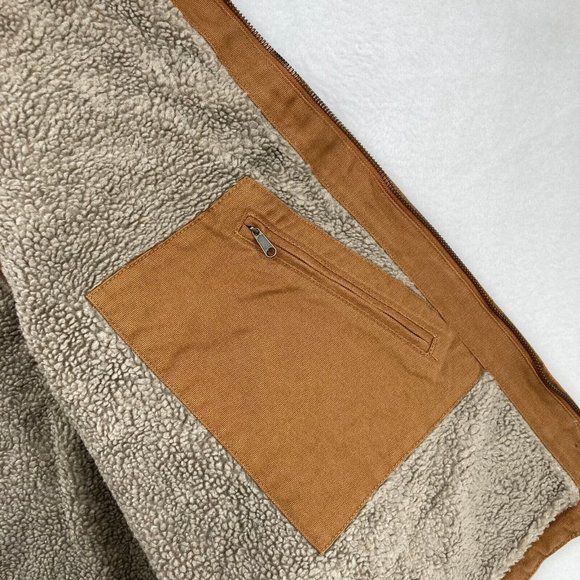 Carhartt Men's 104277 Brown Sherpa Lined Vest Full Zip Size 3XL NWT - Picture 6 of 14